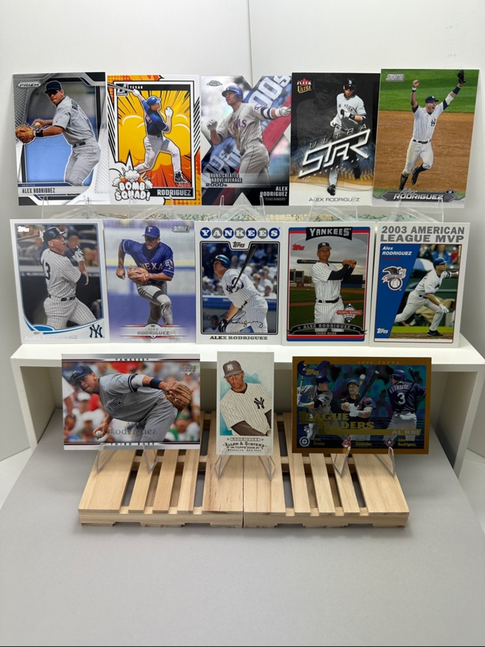 Alex Rodriguez lot of 13 (Mariners, Rangers, Yankees)
